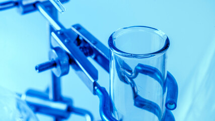 Wall Mural - Empty flasks. Laboratory analysis equipment. Chemical laboratory, glassware test-tubes.