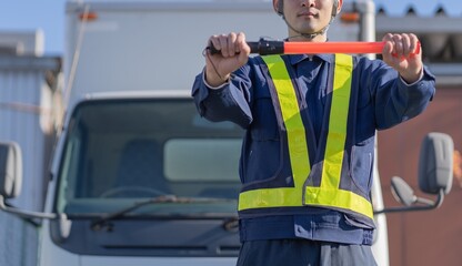 Poster - 警備員　ガードマン　アジア人男性