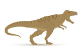 Fototapeta Dinusie - Tyrannosaurus Rex. Vector illustration isolated on a white background. The most famous prehistoric predatory dinosaur.