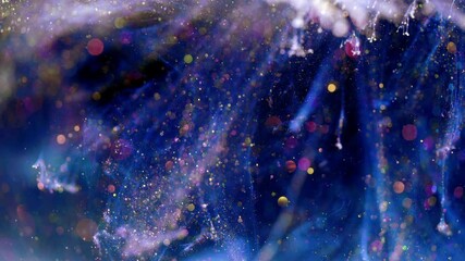 Wall Mural - Blurred bokeh light background, Christmas and New Year holidays background.