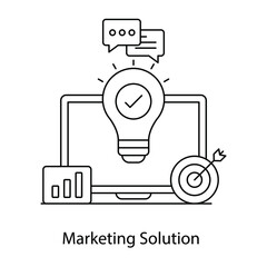 Wall Mural - marketing solution vector, editable icon