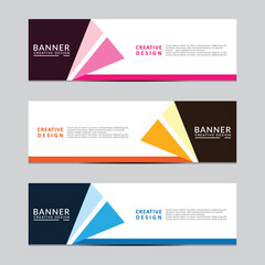 Vector abstract geometric design banner web template. Modern design. Vector illustration