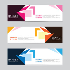 Wall Mural - Vector abstract geometric design banner web template. Modern design. Vector illustration