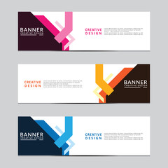 Wall Mural - Vector abstract geometric design banner web template. Modern design. Vector illustration
