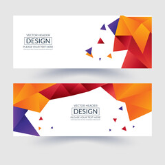 Wall Mural - Vector abstract geometric design banner web template. Modern design. Vector illustration