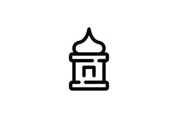 Sticker - Ramadan Outline Icon - Mosque