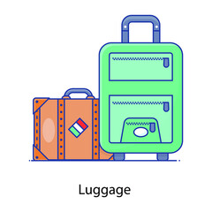 Poster - 
Conceptual icon of luggage, travelling baggage
