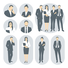 Business People Picture Placeholder Set