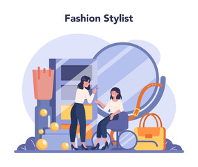 Wall Mural - Fashion stylist concept. Modern, creative job, professional