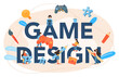 © inspiring.team - Game design typographic header. Creative process of a computer