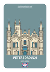 Wall Mural - Peterborough Cathedral in Peterborough, UK. Architectural symbols of European cities
