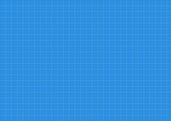 Blueprint background, graph paper, vector blue print, pattern grid
