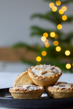 Traditional Christmas Mince Pies On The Plate