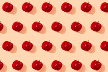 Pattern Of Fresh Red Apples