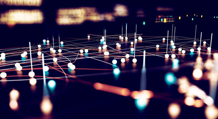Wall Mural - data volume analysis and computer science industry.3d illustration. data structure and information t