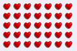 © gemma ferrando & jeremie roman/Westend61 - Pattern of red hearts against white background