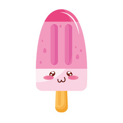 Canvas Print - ice cream kiut food kawaii character vector illustration design