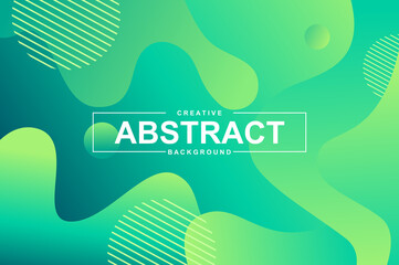 Aufkleber - Abstract design with dynamic liquid shapes. Colorful fluid style background for landing page, web banner, wallpaper. Bright composition with gradients, wavy pattern with header vector Illustration.