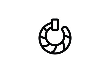 Poster - Viking Outline Icon - Rope