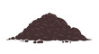 Soil for growing plants. Pile of ground, heap of soil. For agricultural. Vector illustration.