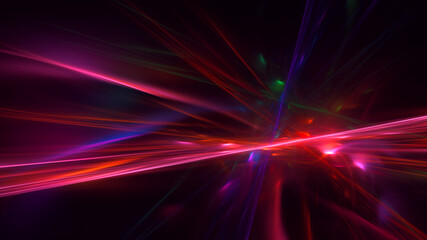 Wall Mural - 3D rendering abstract colorful fractal light background