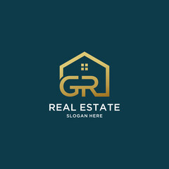 Wall Mural - Letter gr home logo for real estate