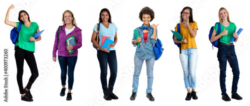 Tablou Canvas 6 internationale Schülerinnen und Studentinnen