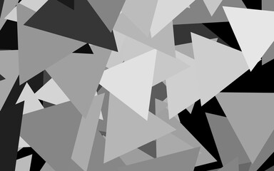 Wall Mural - dark gray vector backdrop with lines, triangles.