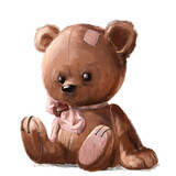 cute teddy bear with pink bow