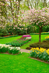 Canvas Print - Formal spring garden