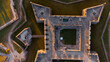 Aerial overhead photo of a fort St Augustine FL USA