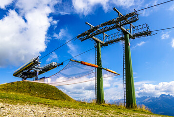 Canvas Print - ski lift at the european alps