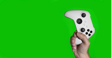 Sticker - Next Gen game controller on mans hands