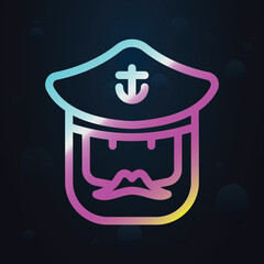 Poster - Captain nolan icon. Simple thin line, outline vector of seaside icons for ui and ux, website or mobile application