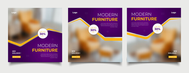 Furniture social media post templates