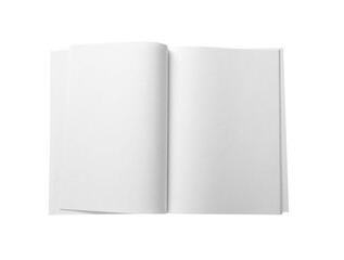 Blank magazine on white background