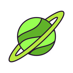 Wall Mural - Isolated planet icon. Space object - Vector illustration