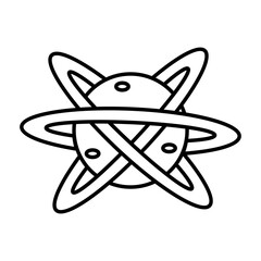 Wall Mural - Isolated planet icon. Space object - Vector illustration
