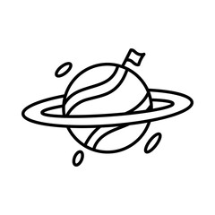 Wall Mural - Isolated planet icon. Space object - Vector illustration