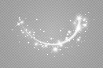 Wall Mural - glow effect. vector illustration. christmas flash dust. comet