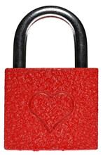 Love Lock Isolated On White Background