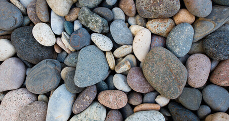 Aufkleber - abstract background with round pebble stones