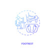 Footrest concept icon