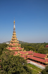 Canvas Print - Palais royal à Mandalay, Myanmar