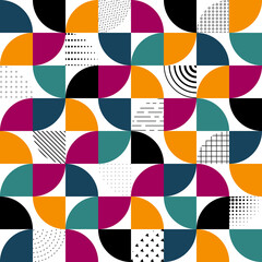 Wall Mural - bauhaus geometric seamless pattern. fashion design for prints. abstract geometry background. modern 