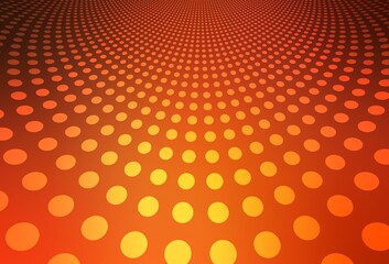 Light Orange vector background with bubbles. Blurred decorative design in abstract style with bubbles. New design for ad, poster, banner of your website.