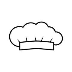 Canvas Print - chef hat uniform accessory line style icon