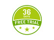 © Rubel - 36 days free trial. 36 day Free trial badges