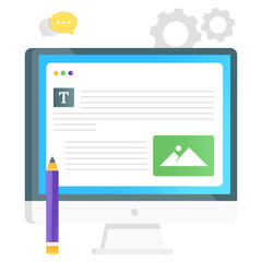 
vector of content management in gradient style 
