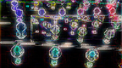 Wall Mural - creative design abstract digital background, science and technology concept. the abstract digital li